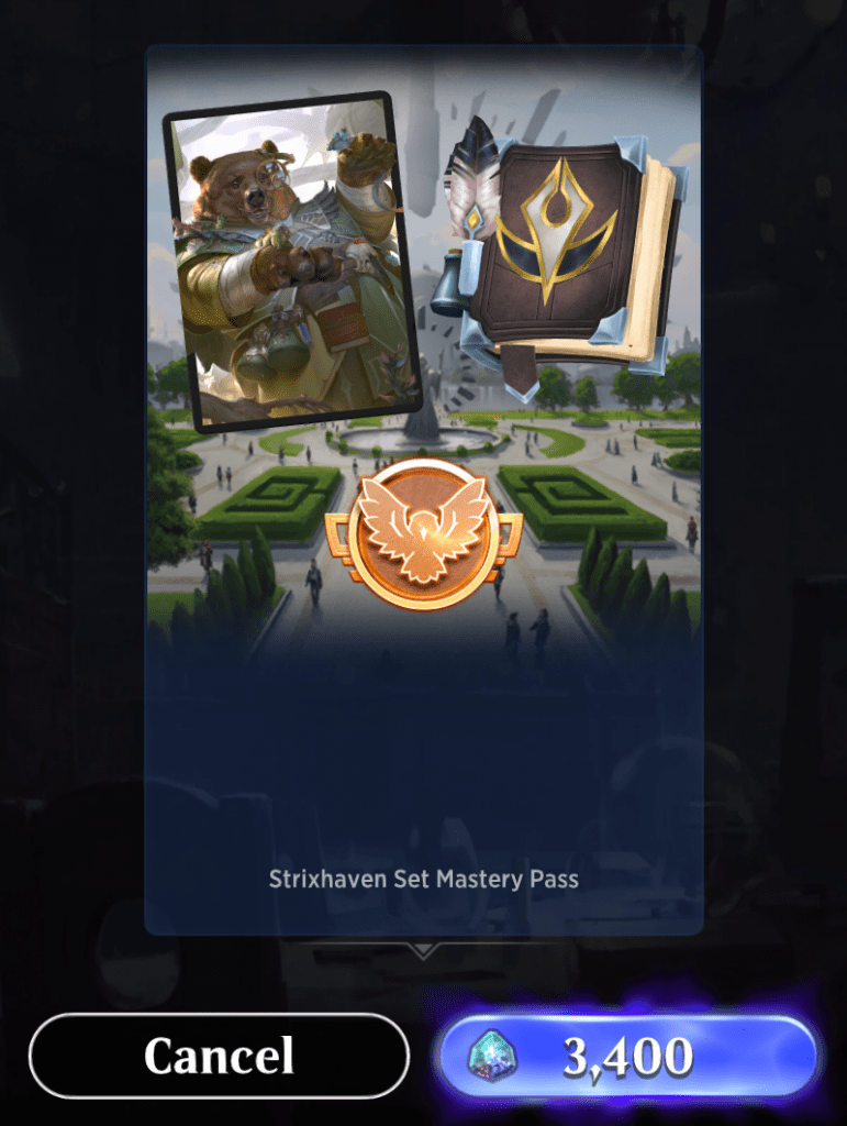 Strixhaven Mastery Pass purchase