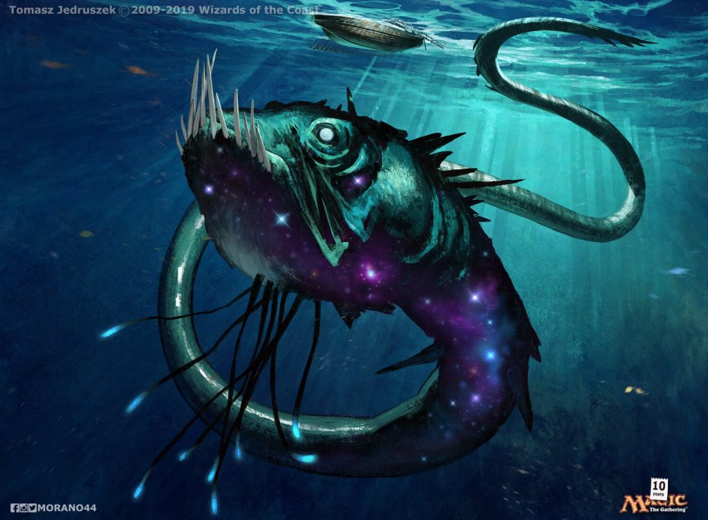 Serpent of Yawning Depths MTG card art by Tomasz Jedruszek