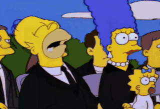 Simpsons change the channel Marge gif