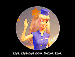 Toy Story Barbie saying bye