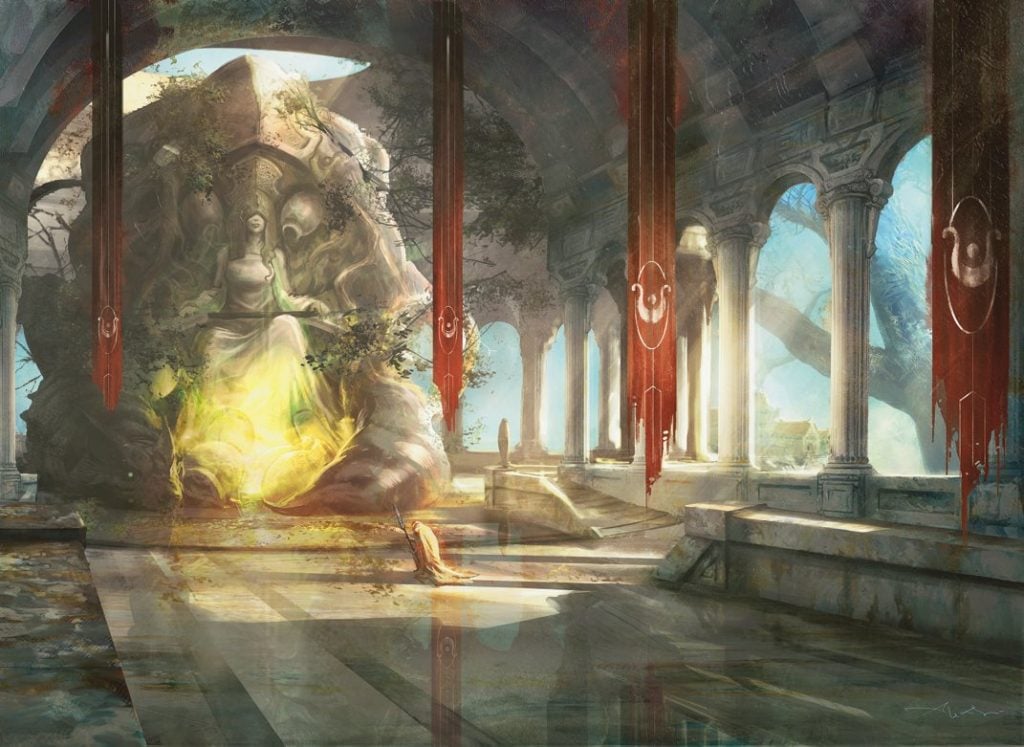 Commune with the Gods MTG card art by Aleksi Briclot