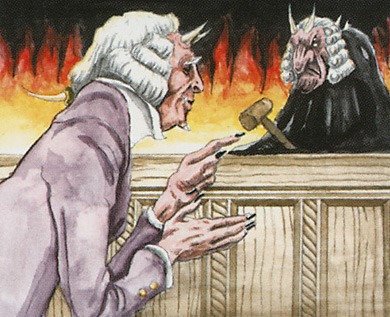 Demonic Attorney - Illustration by Daniel Gelon