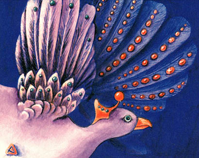 Jeweled Bird - Illustration by Amy Weber
