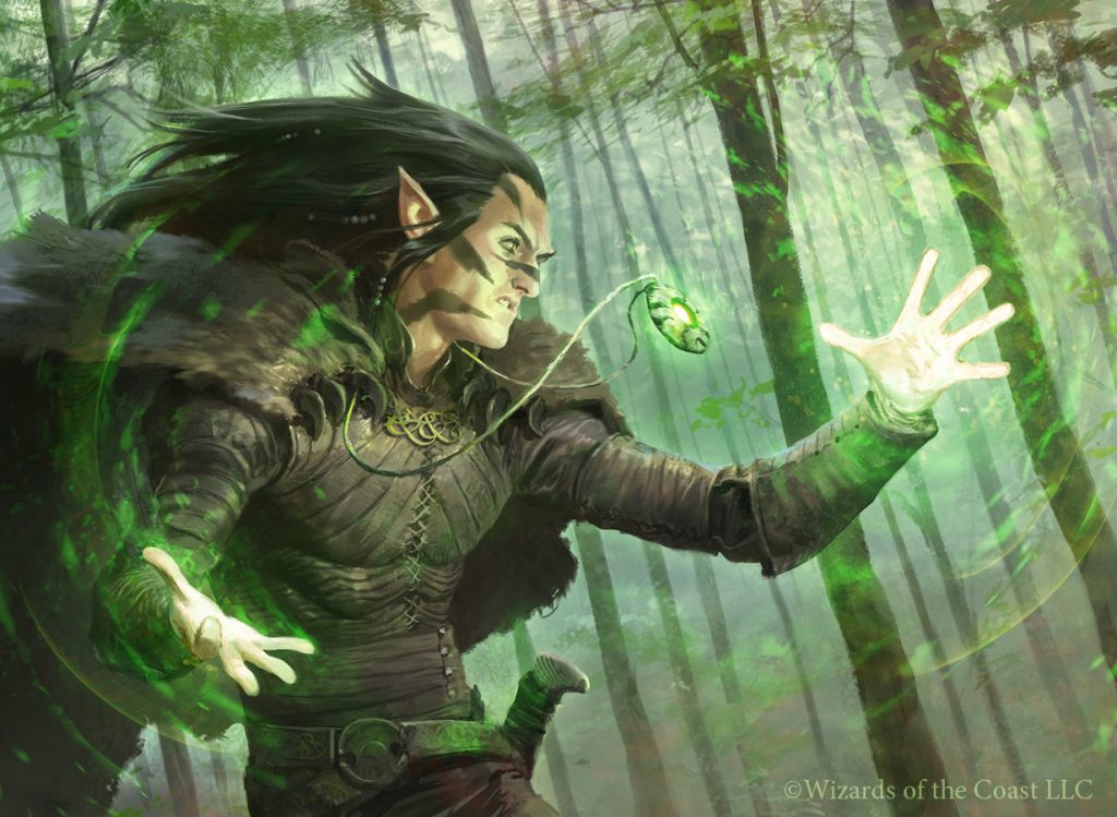 Elvish Mystic - Illustration by Wesley Burt