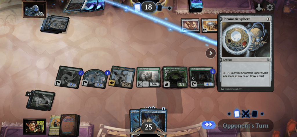 MTG Arena iOS gameplay (the stack)