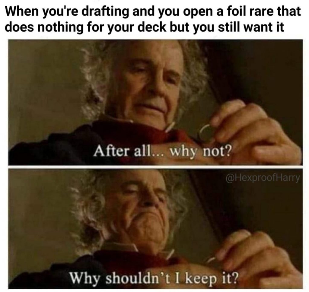 drafting foil rare meme