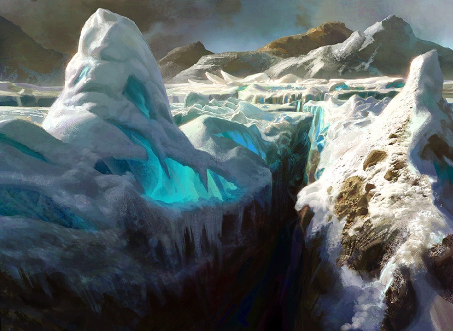 Glacial Chasm - Illustration by Mike Bierek