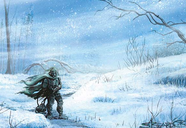 Winter's Chill - Illustration by Edward P. Beard, Jr.