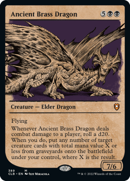 Ancient Brass Dragon rulebook art treatment