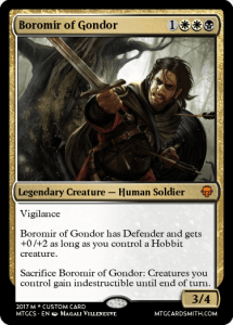 Boromir of Gondor custom MTG card by OndSluHai
