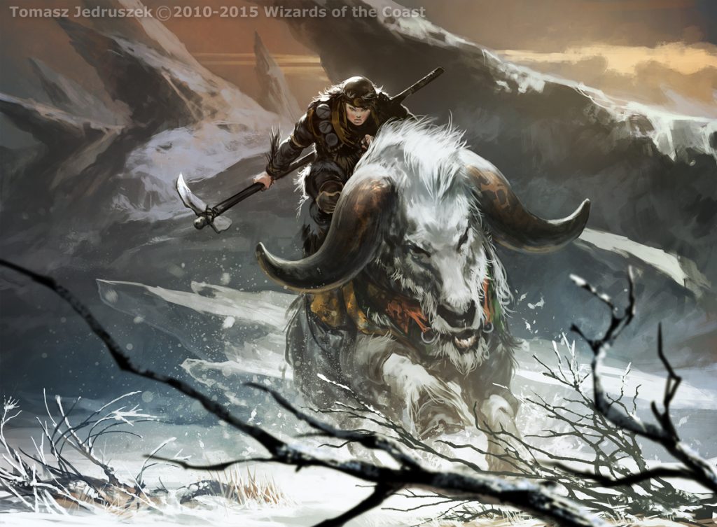 Snowhorn Rider - Illustration by Tomasz Jedruszek