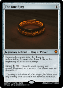 The One Ring custom MTG card by OndSluHai
