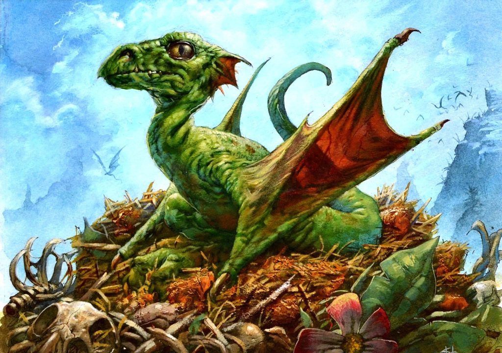 Fledgling Dragon - Illustration by Greg Staples