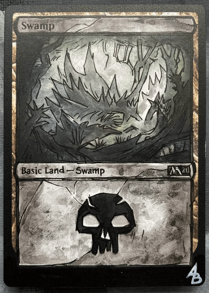 20 Basic Land #339 Swamp SAME ART Mercadian Masques-SP/NM- Magic MTG FTG 