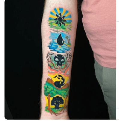 Mana Symbols in Their Natural Habitats tattoo