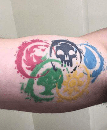 Olympic-Style Mana Symbols tattoo