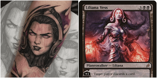 Liliana Vess tattoo