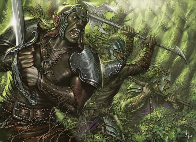 Ambush Commander FOIL Duel Decks Anthology Elves vs Goblins HEAVILY PLD 