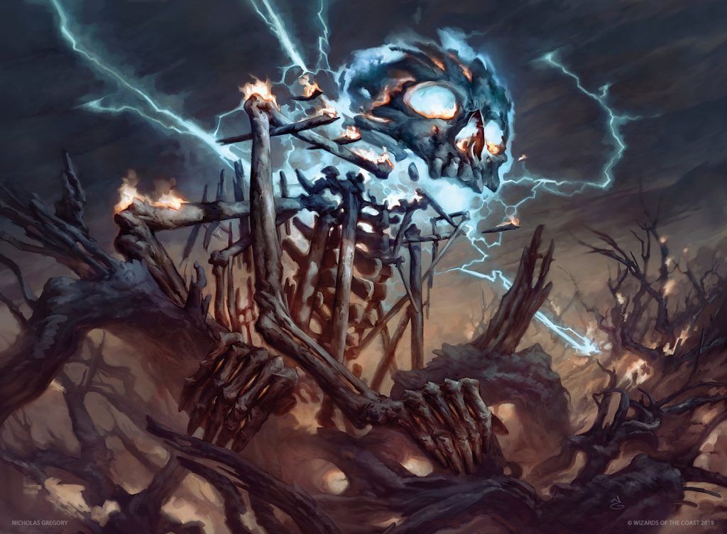 Lightning Skelemental - Illustration by Nicholas Gregory