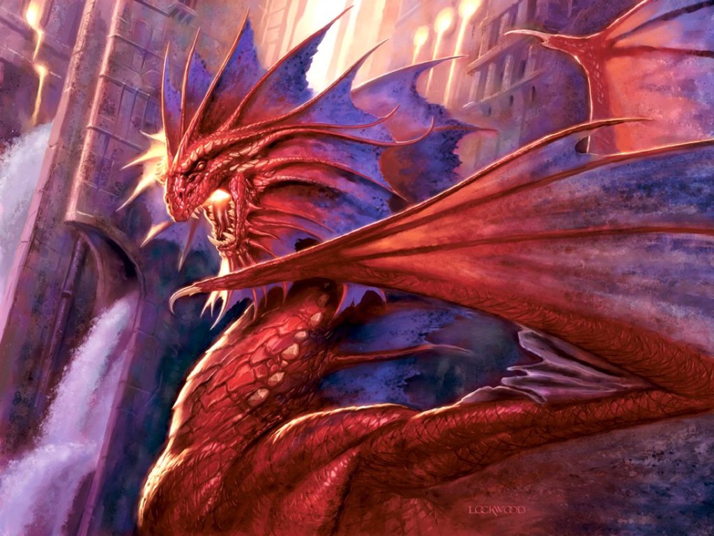 Niv-Mizzet, the Firemind (Guildpact) - Illustration by Todd Lockwood
