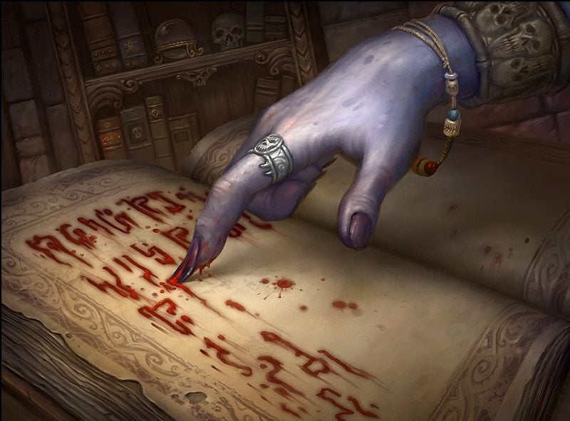 Sign in Blood (Magic 2010) - Illustration by Howard Lyon