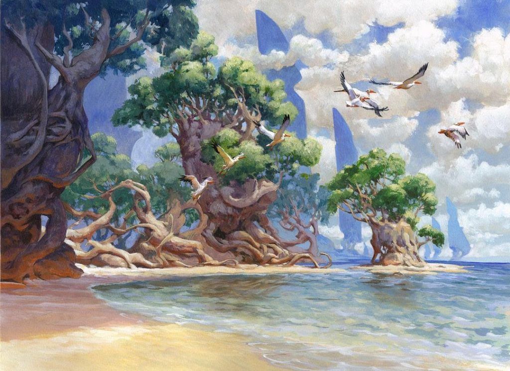 Yavimaya Coast - Illustration by Jesper Ejsing