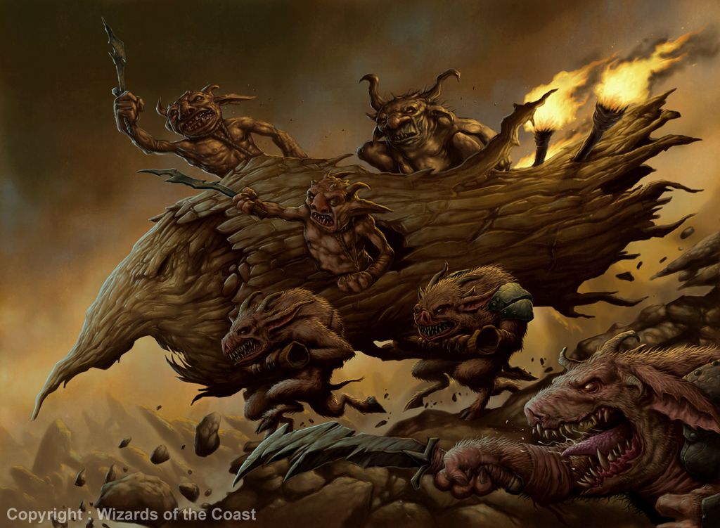 Boggart Ram-Gang (Shadowmoor) - Illustration by Dave Allsop