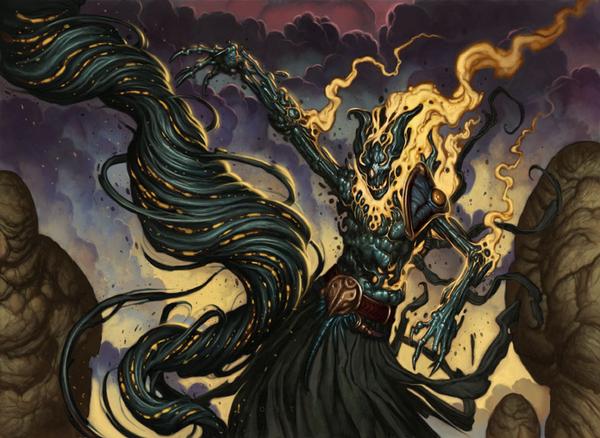 Fulminator Mage (Shadowmoor) - Illustration by rk post