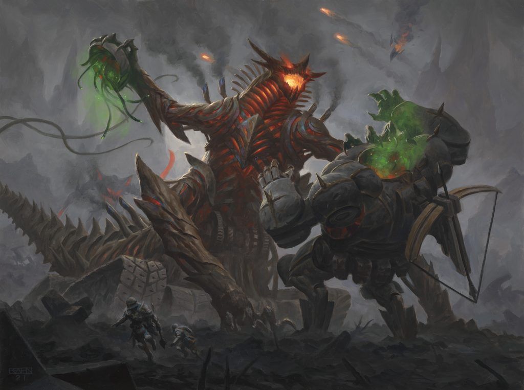 Phyrexian Dragon Engine - Illustration by  Chris Rahn