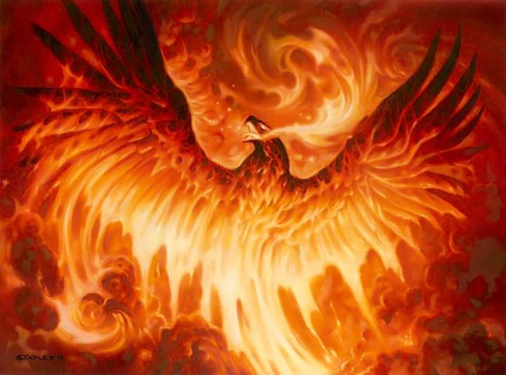 Skyfire Phoenix (Commander 2019) - Illustration by Greg Staples