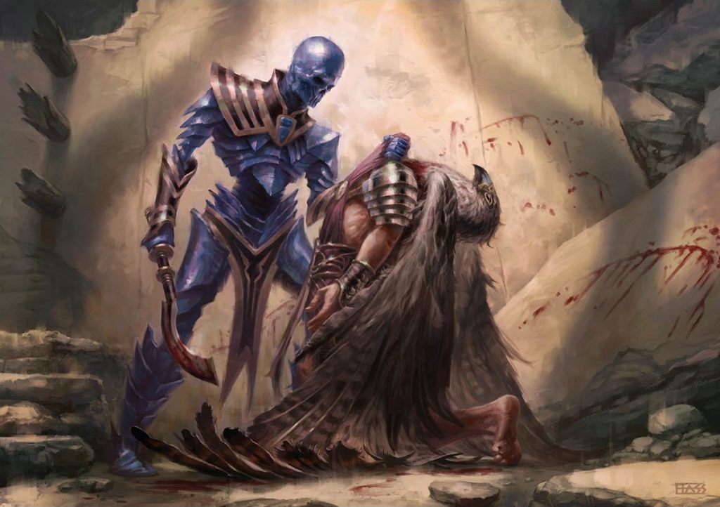 Slaughter Pact (Amonkhet Invocations) - Illustration by Josh Hass
