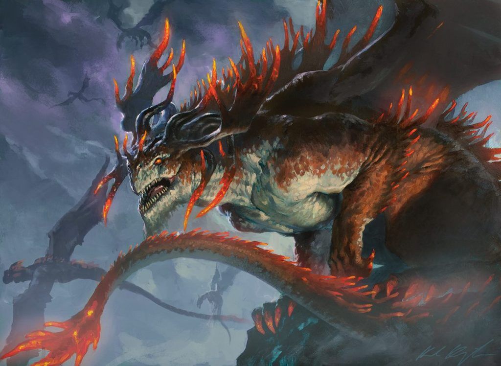 Dragonlord Atarka - Illustration by Karl Kopinski