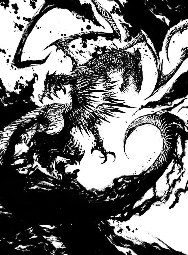Skithiryx, the Blight Dragon (Multiverse Legends) - Illustration by Kekai Kotaki