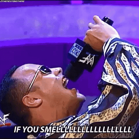 if you smell what The Rock is cookin' gif