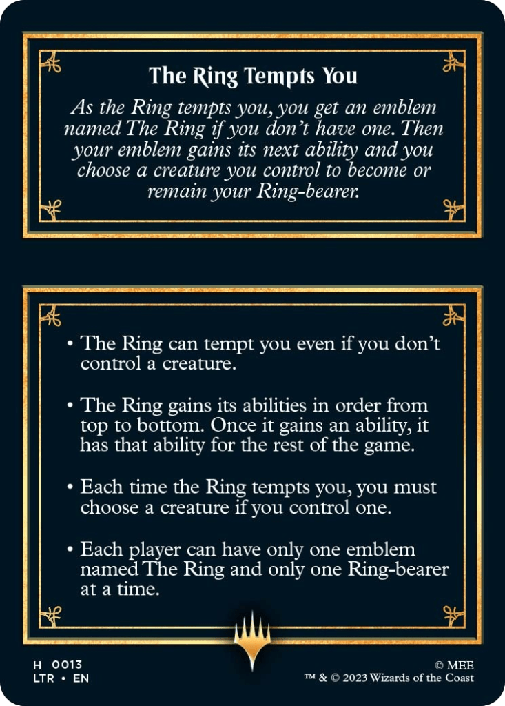 The Ring Helper Card