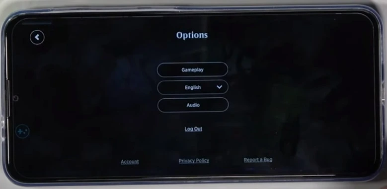 Options on Mobile