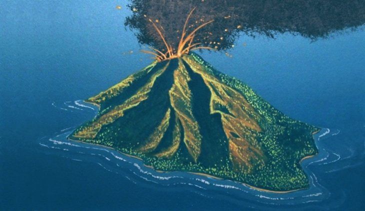 Volcanic Island - Illustration by Brian Snoddy