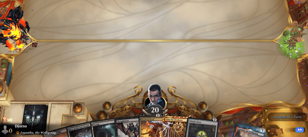 In-game companion display on MTG Arena