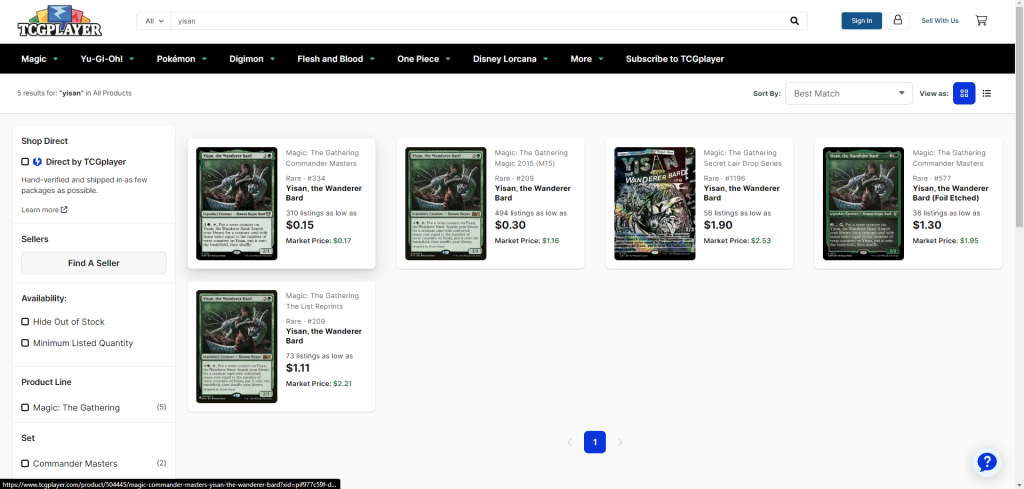 Search TCGplayer's Massive Trading Card Games Inventory