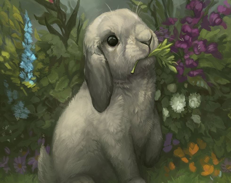 Rabbit token - Illustration by Andrea Radeck