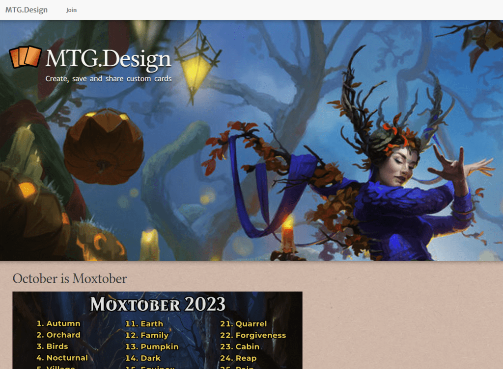 MTG.Design homepage
