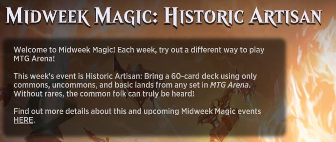 Midweek Magic: Historic Artisan