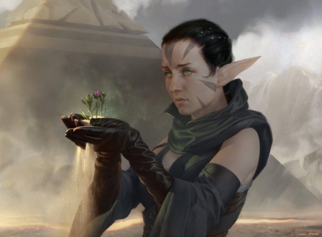 Nissa's Encouragement - Illustration by Tommy Arnold