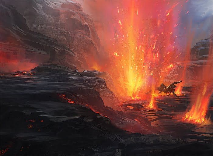 Searing Blaze - Illustration by James Paick