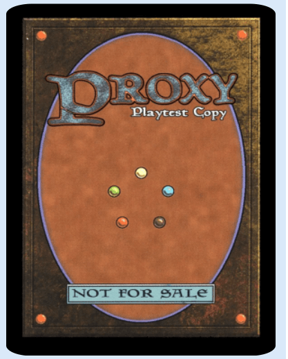 Proxy card back example 1