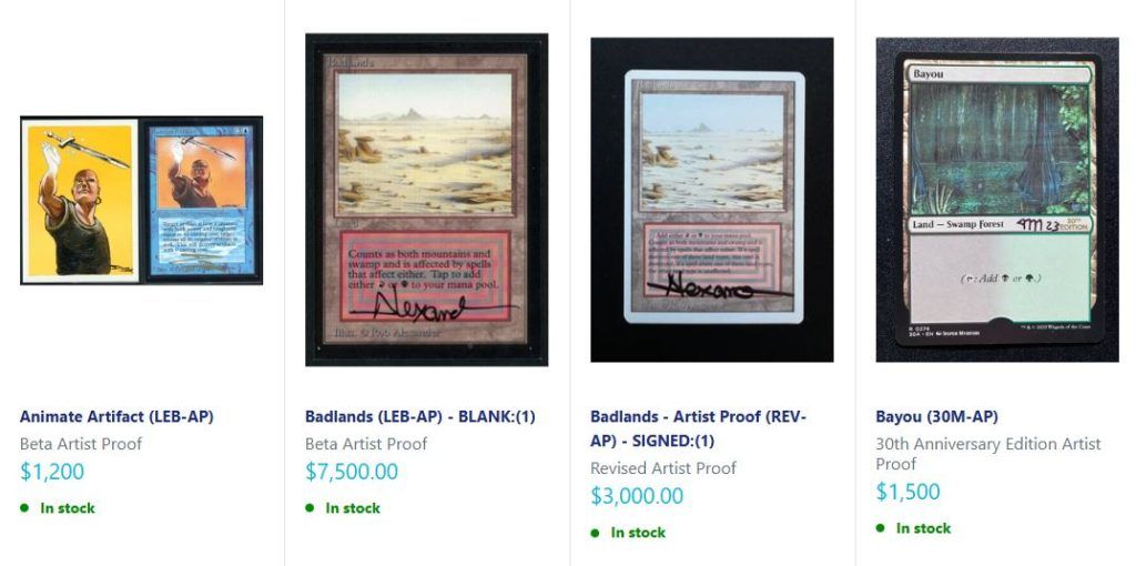 AncestralMTG Artist Proofs