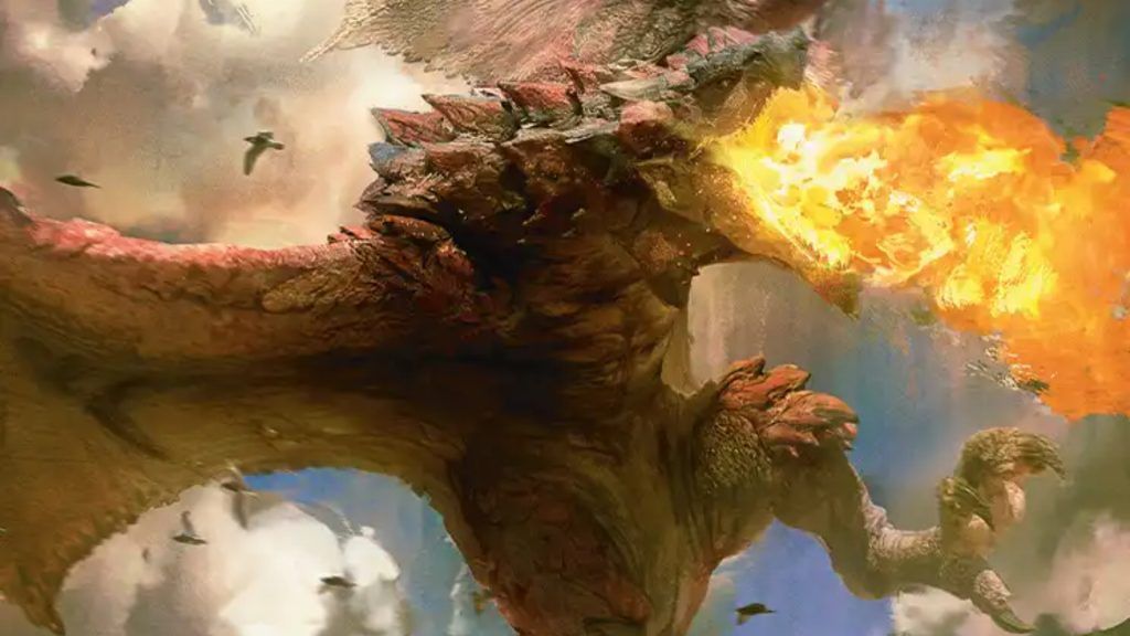 Drakuseth, Maw of Flames (Rathalos, King of the Skies) - Illustration by Brock Grossman