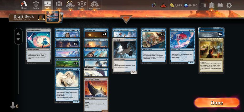 Mono-Blue Avatar trophy