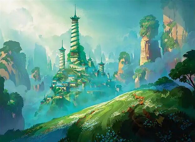 Southern Air Temple - Illustration by Salvatorre Zee Yazzie