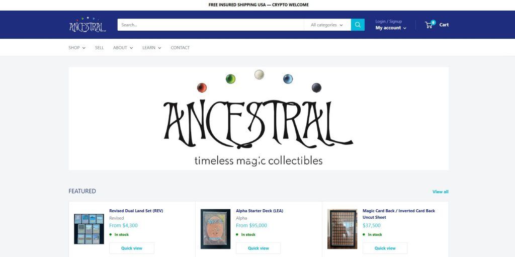 AncestralMTG homepage